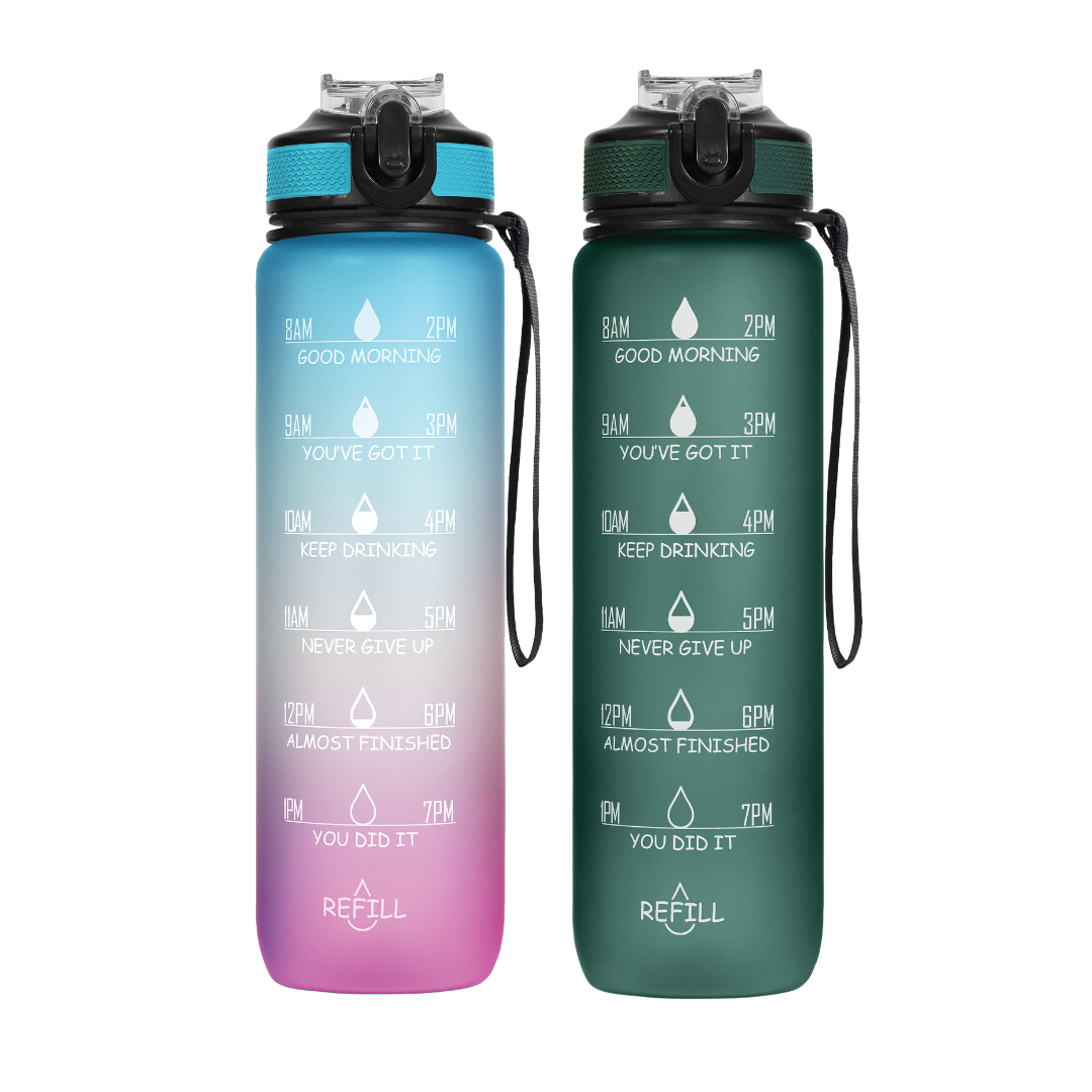 Motivational Water Bottle ( Pack of 2 )