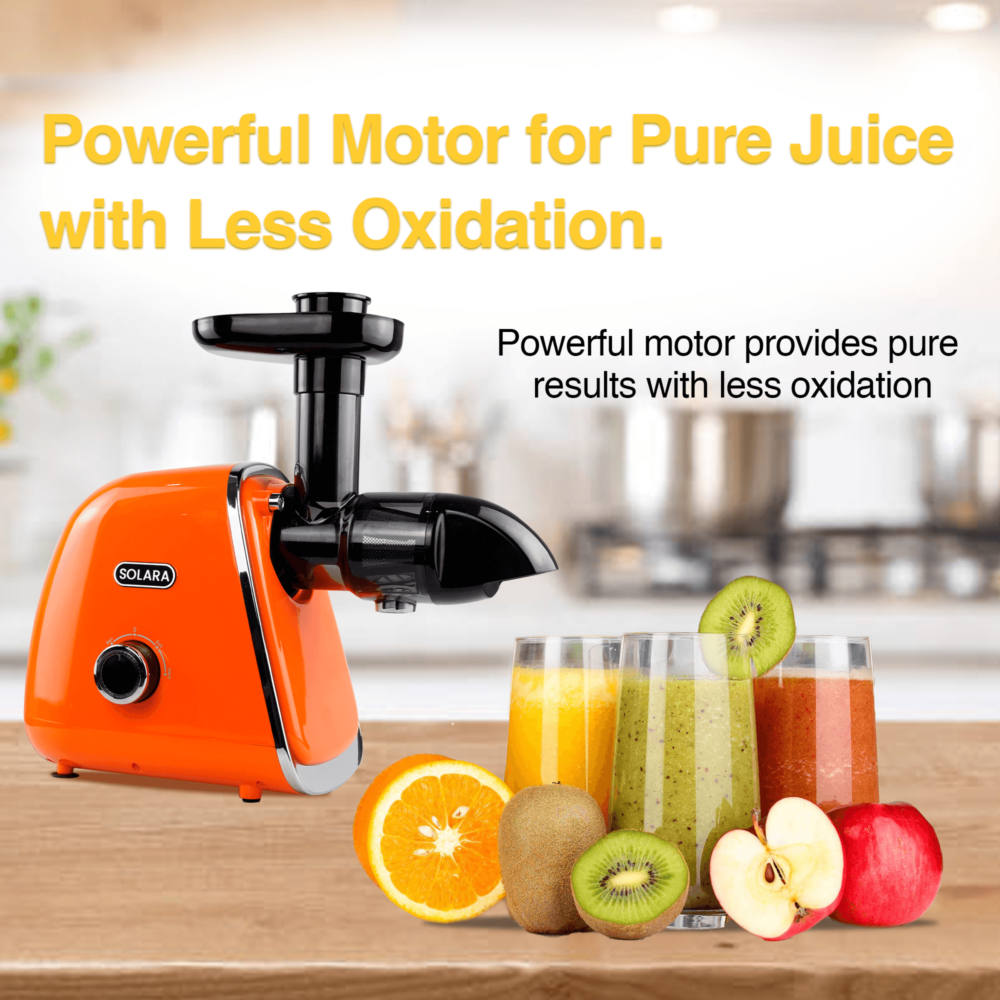 Solara cold press juicer