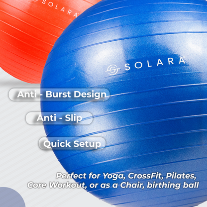 SOLARA Men & Women PVC Gym Ball for Exercise & Yoga