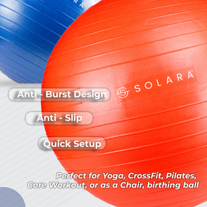 SOLARA Men & Women PVC Gym Ball for Exercise & Yoga