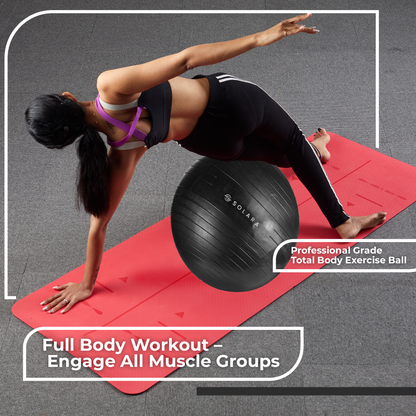 SOLARA Men & Women PVC Gym Ball for Exercise & Yoga