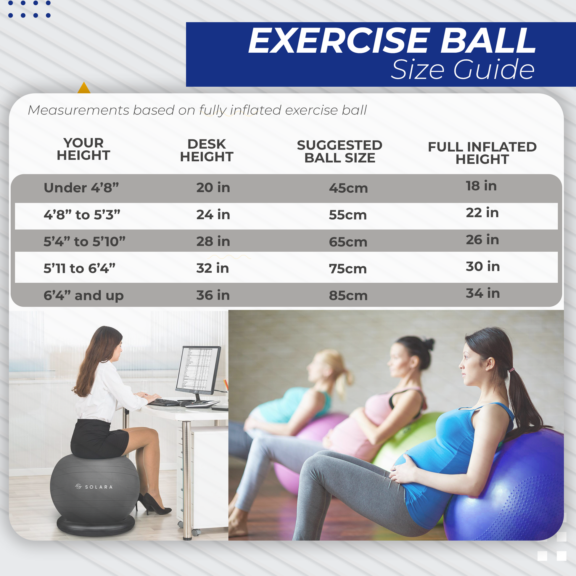 Exercise ball measurements shop