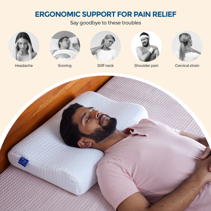 Cervical pain relief sales pillow