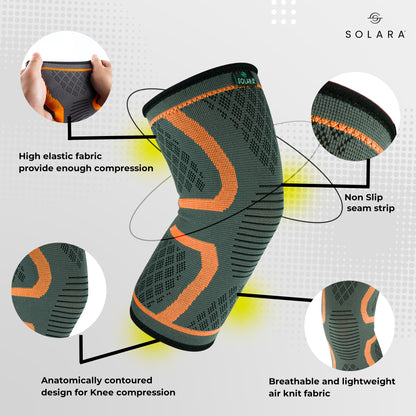 SOLARA Knee Cap for Men & Women | Knee Support for Gym