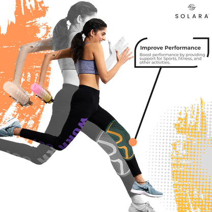 SOLARA Knee Cap for Men & Women | Knee Support for Gym