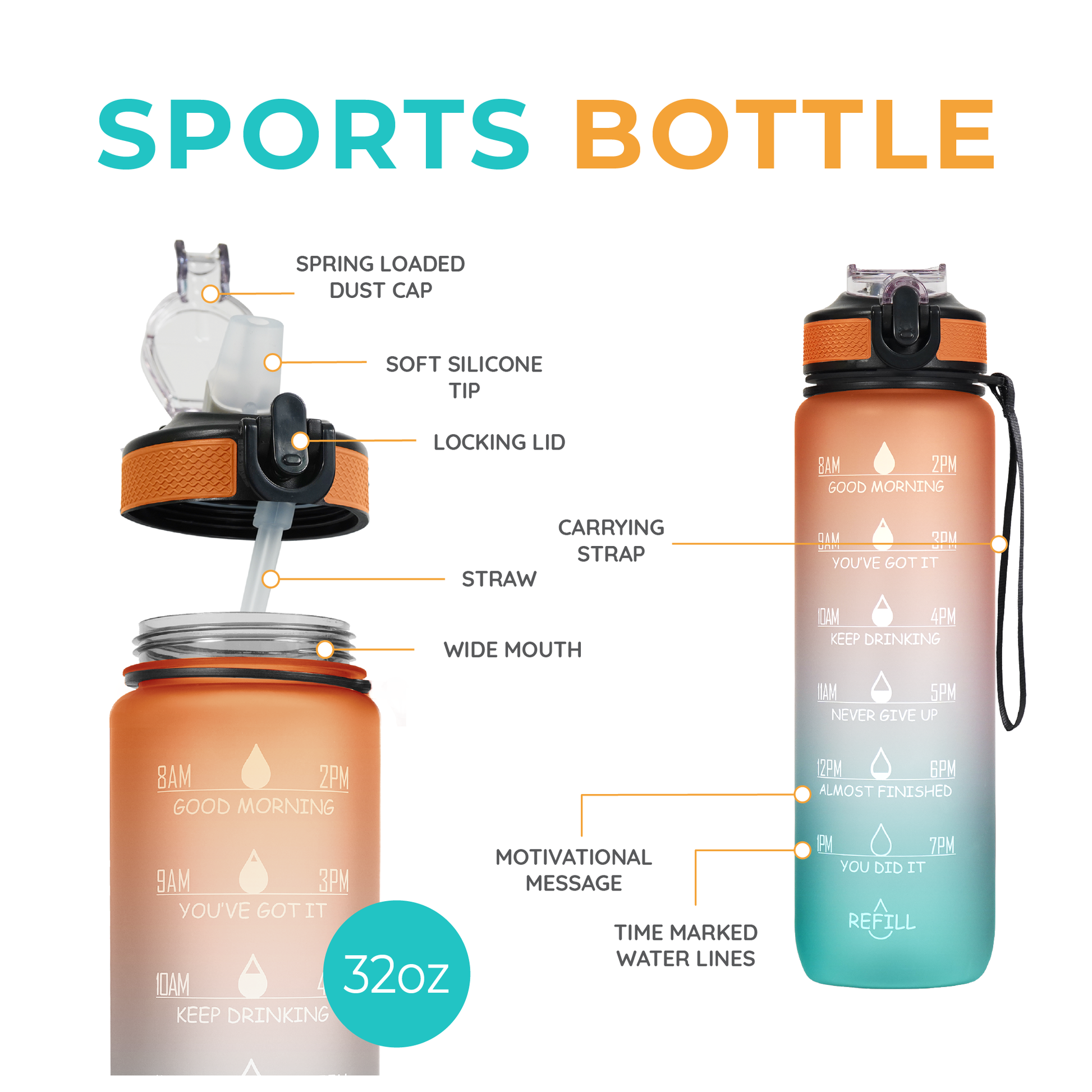 Solara sports bottle online