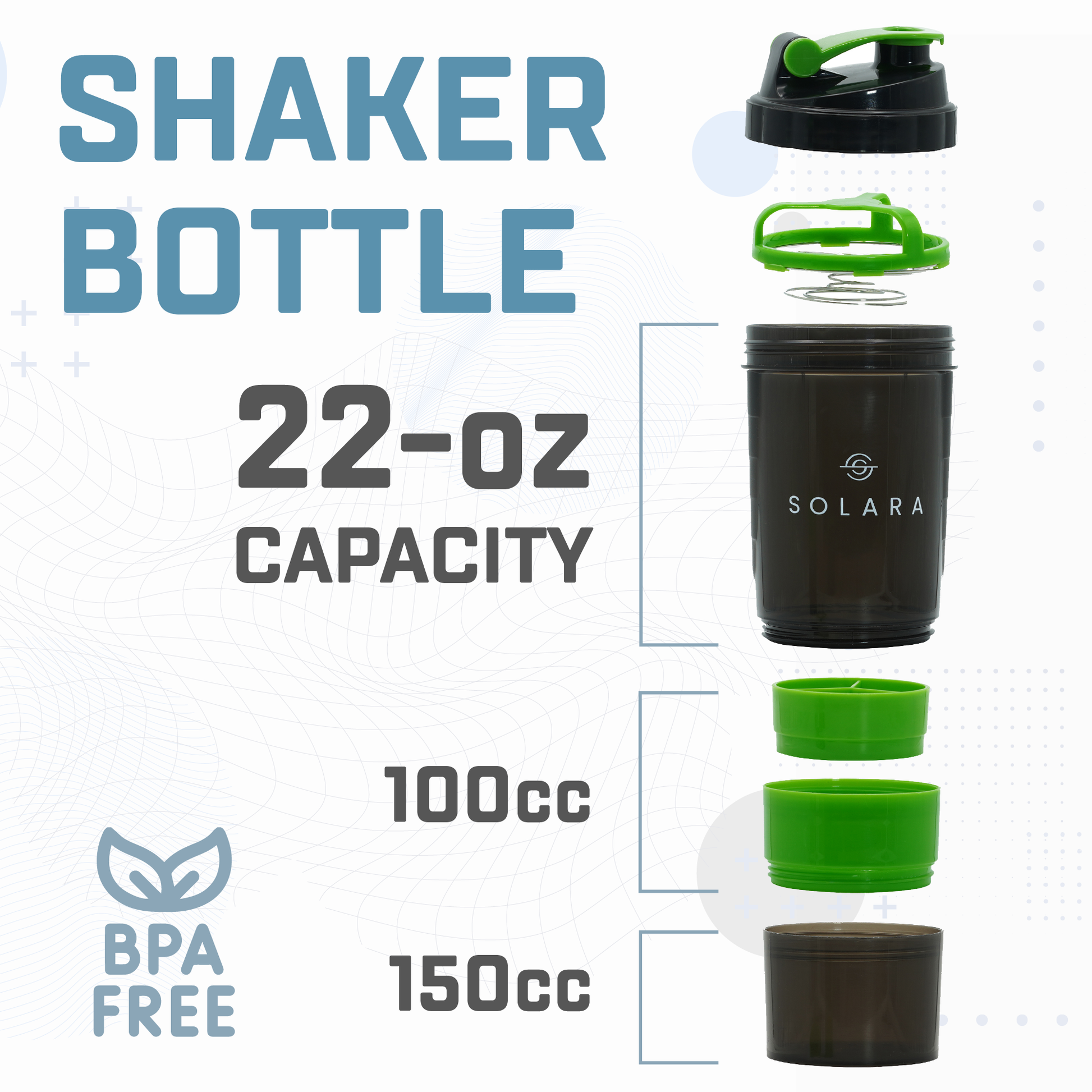 Shaker Water Bottle -650 ML