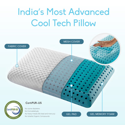 Solara Memory Foam Pillow with Cooling Gel