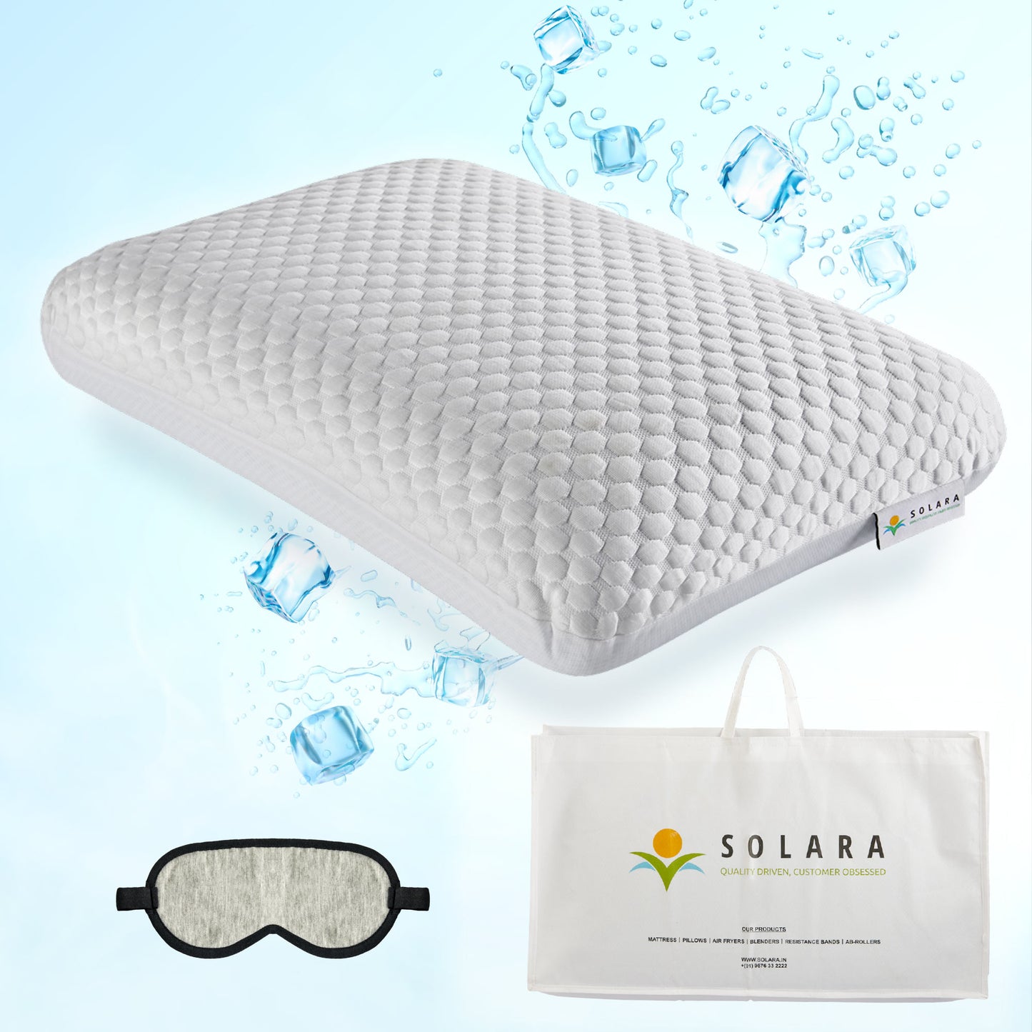 Solara Memory Foam Pillow with Cooling Gel